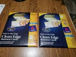 Avery 8869 Clean Edge Business Cards Pks 160 Matte White X 3-1/2. Fixed Price $20.40.
