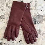 Sim Women Bordeaux Red Napa Leather Cashmere Lined Gloves Size 7 Italy. Fixed Price $69.00.