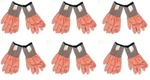 Cut Resistant Gloves Food Grade High Performance Level 5 Red S-m-l (6 Pairs). Fixed Price $12.00.
