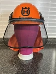 Husqvarna Chainsaw Hard Hat Safety Protection Orange Helmet Mesh Guard Sz 54-61. Fixed Price $38.99.