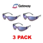 Gateway Safety 369M Blue Mirror Lens, Small Starlite Glasses (3 Pack). Fixed Price $13.50.