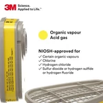 1 Pr. 3M 6003 Organic Vapor Acid Gas Replacement Respirator Protection Cartridge. Fixed Price $12.64.