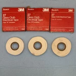 3X 3M Scotch 27 Glass Cloth Electrical Tape Class B Insulation, 1/2" 66FT. Fixed Price $49.99.