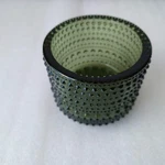 Iittala Kastehelmi Forest Green Glass Candle Holder Box Included. Fixed Price $80.34.