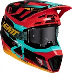 Leatt 7.5 V25 Mx Offroad Helmet W/4.5 Goggles Red Sm. Fixed Price $148.05.