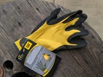 Caterpillar Yellow Foam Cell Nitrile Coated Gloves Sz Large. Fixed Price $40.00.