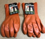 Showa Atlas 620-10 Waterproof Orange Work Gloves Adult L, Pvc/cotton, Sets. Fixed Price $11.50.