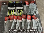 11- Pair Lot Do Best Split Leather Palm Canvas Work Gloves Farm Large Hi-vis. Fixed Price $43.39.