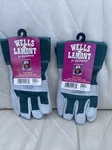 2 Pair-women's Small Leather Work Gloves With Safety Cuff (wells Lamont 4113S). Fixed Price $17.00.