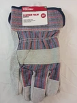 Hyper Tough Leather Palm Gloves, Heavy Duty, Size Large, New, Cowhide. Fixed Price $6.50.