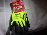 New Milwaukee Hi-visibility Cut Level Dipped Gloves Size= 8"/M # 48-73-8921. Fixed Price $5.00.