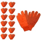 Cordova 2710 Hi-vis Orange Canvas Gloves, Black Pvc Dots, Knit Wrist, Lar. Fixed Price $26.47.