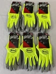 Lot Of 6 Boss Large Gray Latex Dipped Polyester Gloves B33141-L. Fixed Price $17.09.