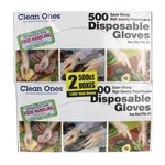 Clean 1000-COUNT Disposable Food-safe Poly Gloves, Size. Fixed Price $42.22.