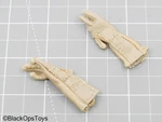 Bam 1/6 Scale Tan Leather Like Gloves (read Desc). Fixed Price $7.54.