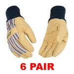 Kinco 1927KW Insulated Leather Winter Work Gloves With Knit Wrist (6 Pair) Sm-xl. Fixed Price $119.95.