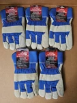 5 Pair Boss 4196L Insulated Pigskin Leather Palm Work Gloves, Wing Thumb, Large. Fixed Price $39.00.