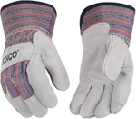 Kinco Kid's Leather Suede Palm Gloves W/ Safety Cuff, Gray Cowhide, 1 Pack. Fixed Price $28.06.
