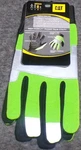Cat High-visibility Padded Palm Utility Gloves Synthetic Leather Size M/8. Fixed Price $14.99.