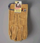 Nos Vtg Wells Lamont Brown Mule Leather Work Gloves Mens Large 1016L New Old Sto. Fixed Price $49.99.