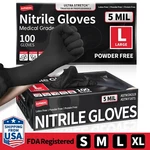 Disposable Nitrile Exam Gloves, 5 Mil Black, Powder-free Heavy Duty Clean. Fixed Price $85.98.