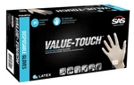 Sas Safety 6593 Value-touch Latex Disposable Glove Large 100 Qty. Fixed Price $18.85.