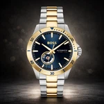 Boss Troper Automatic Men Watch 43MM Two-tone Stainless Steel Blue Dial 100M. Fixed Price $279.99.