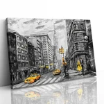 New York Street Empire State Oil Painting Canvas Framed Print Picture Wall Art. Fixed Price $52.38.