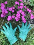 Ceramic Garden Gloves Realistic Green Decor 7.5 Art Handmade. Fixed Price $16.95.