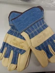 Condor 3AT60 Leather Gloves,blue/white,l,pr. Fixed Price $6.00.
