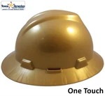 Msa V-gard Full Brim Hard Hats With One-touch Suspensions Gold. Fixed Price $29.00.