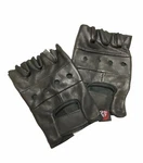 Top Grain Leather Half Finger Gloves, Padded Palm, Hook And Loop Closure. Fixed Price $9.99.