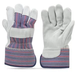 Cowhide Leather Work Gloves With Suede Finish Palm Rubberized Safety Cuff, 5 .... Fixed Price $24.01.