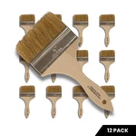 12 Pack 4" Chip Brushes Natural Bristle Disposable Paint Set Epoxy Resin. Fixed Price $19.95.