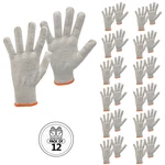 12 Pairs Poly Cotton String Knit Work Gloves For Warehouse GS-01. Fixed Price $9.99.