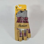 Carhartt Women's Insulated Duck Synthetic Suede Knit Cuff Work Gloves Pink Plaid. Fixed Price $27.99.