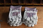 Uline Leather Palm Safety Cuff Gloves, S-21620, 12 Pairs, Size Medium. Fixed Price $18.00.