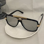 Caza* Sunglasses Big Rim Mirror Lenses Unisex Eyewear+case Black Gold. Fixed Price $40.00.