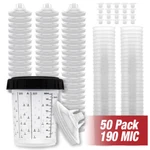Pps Disposable Paint Spray Gun Cups Liners & Lid System 190 Mic 50 Pack. Fixed Price $49.99.