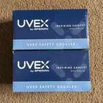 Uvex S345C Industrial Safety Goggles X2 . New Box. Fixed Price $25.00.