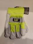 Cat Men High-vis Pigskin Leather Palm Gloves Neon Green, Large. Fixed Price $19.99.