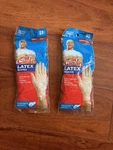 Lot Of 2 Pkgs (8 Ct.) Mr Clean Disposable Latex Gloves, One Size Fits Most. Fixed Price $7.99.