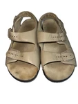 Sas Womens 8.5W Relaxed Beige Leather Sandals Adjustable 2 Strap Slingback Wide. Fixed Price $28.00.