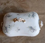 Limoges Wm Guerin Lg Porcelain Glove Trinket Jewelry Box Floral Hand Painted 9". Fixed Price $55.00.