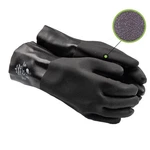 Showa 7712R-10.RT Black Pvc Unisex Gauntlet Cuff Chemical Gloves Large. Fixed Price $9.09.