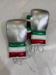 Custom Made Boxing Gloves Cowhide Leather Silver Color 16OZ Sparring. Fixed Price $90.00.