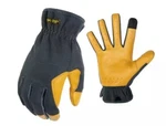 Firm Grip Large Duck Canvas Hybrid Leather Work Glove 56327 Gray Black Yellow. Fixed Price $11.95.