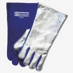 Split Cowhide Front Welding Gloves, Aluminized Back, Large, Blue Ors Nasco. Fixed Price $43.17.