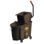 Mop Bucket Wringer Combo 35 Qt Side Press Wheels Brown Rubbermaid Commercial. Fixed Price $154.99.