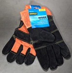 Hardy Split Leather Safety Colored Work Gloves - One Size Fits All #7440 New!. Fixed Price $8.95.